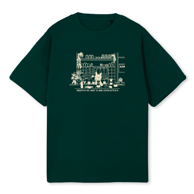 ADWBEASTBYBEANBEI  Wild Green Oversized Tee.