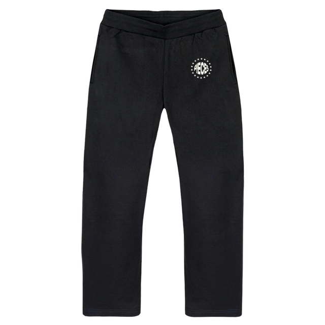VINTGBLCKSTRAIGHTLEG Vintage Black Straight-Leg Relaxed Sweatpants.