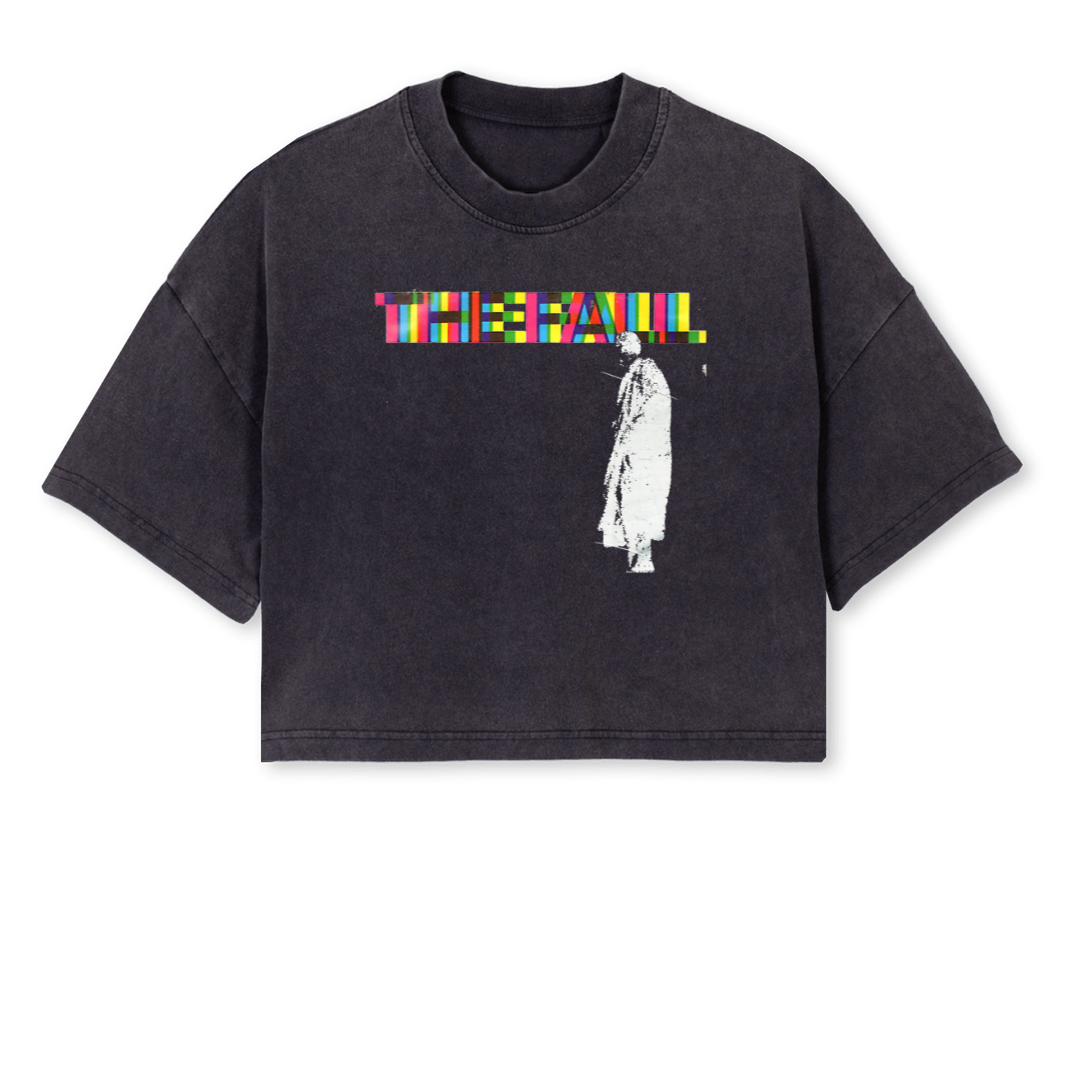 THEFALL Vintage Black Cropped Oversized Tee. – WATC STUDIO