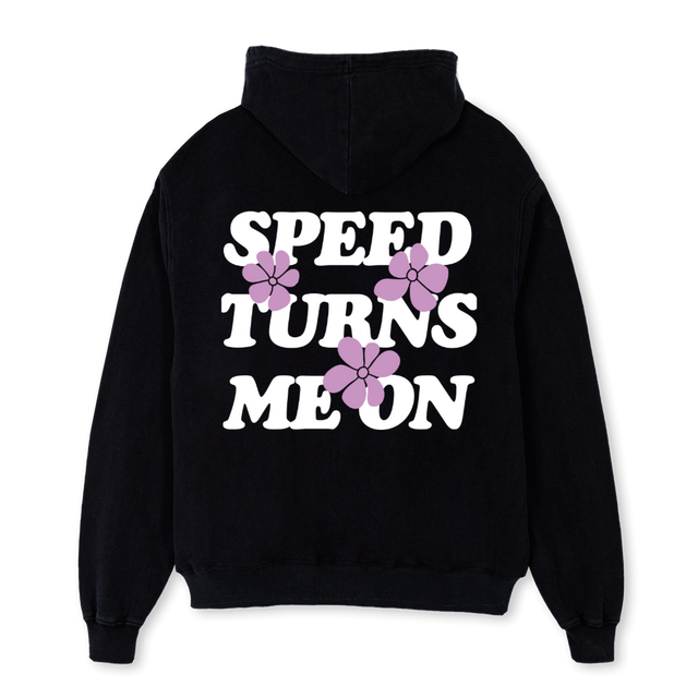 TURNS ME ON MXC Black Oversized Hoodie.