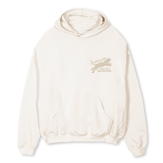 SOHOWBROADWAYTIGER Vintage White Oversized Hoodie.