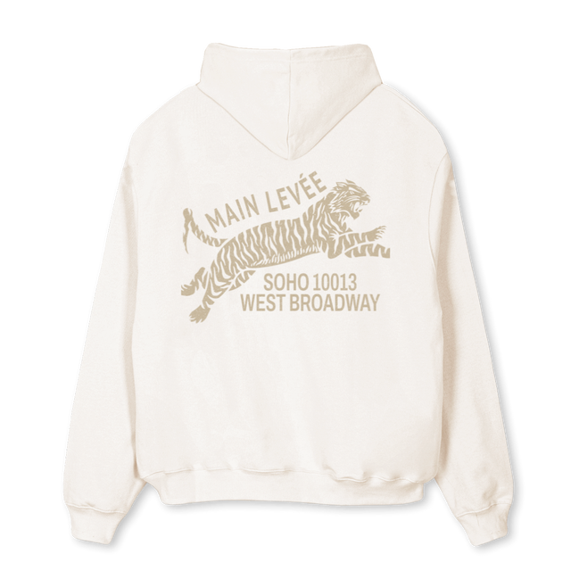 SOHOWBROADWAYTIGER Vintage White Oversized Hoodie.