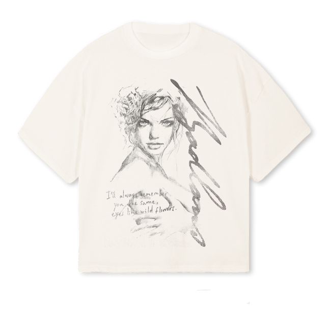 HEROFFWHITE Vintage White Oversized Boxy Tee.