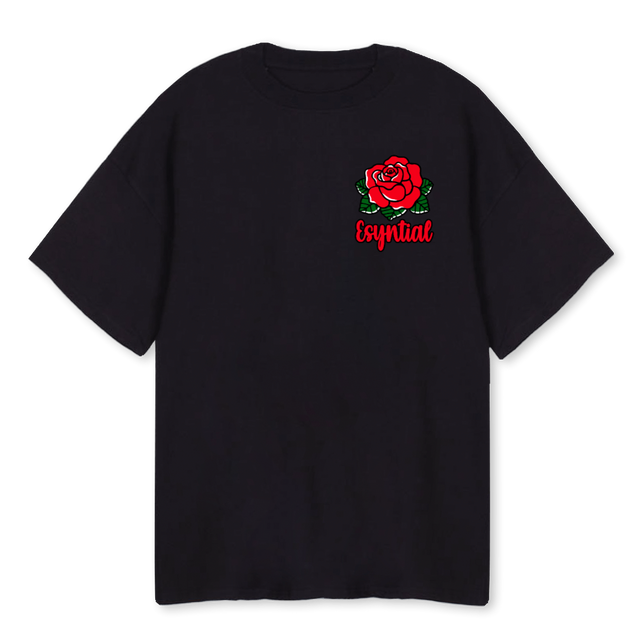 ESYNTIALBLACKTEE Black Oversized Tee.