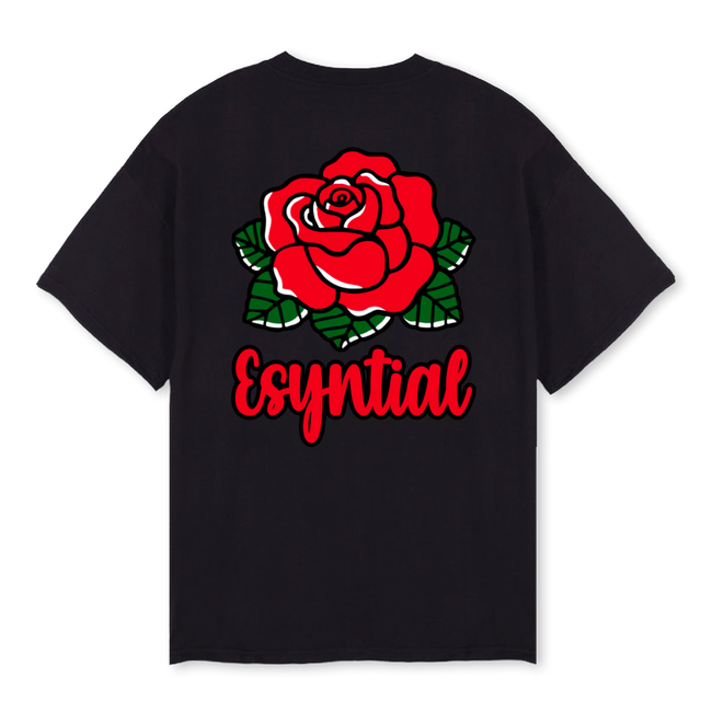 ESYNTIALBLACKTEE Black Oversized Tee.