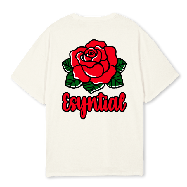 ESYNTIALCREAMTEE Cream Oversized Tee.