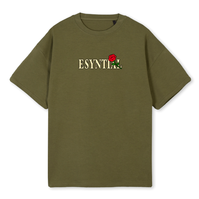 ESYNTIALKAKITEE Kaki Oversized Tee.