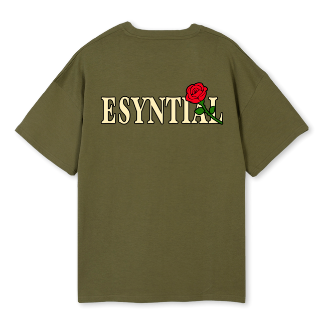 ESYNTIALKAKITEE Kaki Oversized Tee.