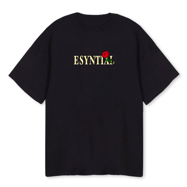 ESYNTIALBLCKITEE Black Oversized Tee.