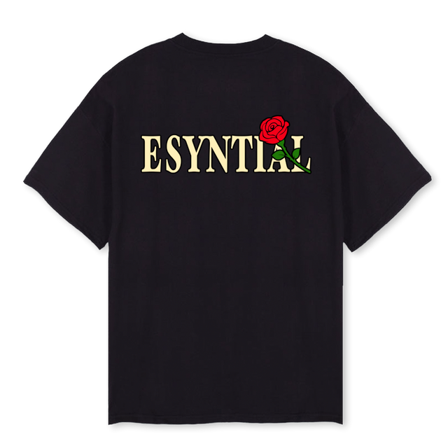 ESYNTIALBLCKITEE Black Oversized Tee.