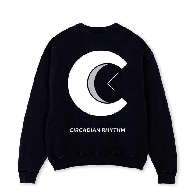 SMLWBB Black Oversized Crewneck Sweater.