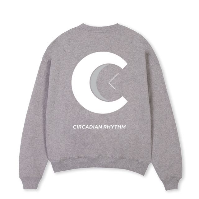 SMLWGM Grey Marl Oversized Crewneck Sweater.