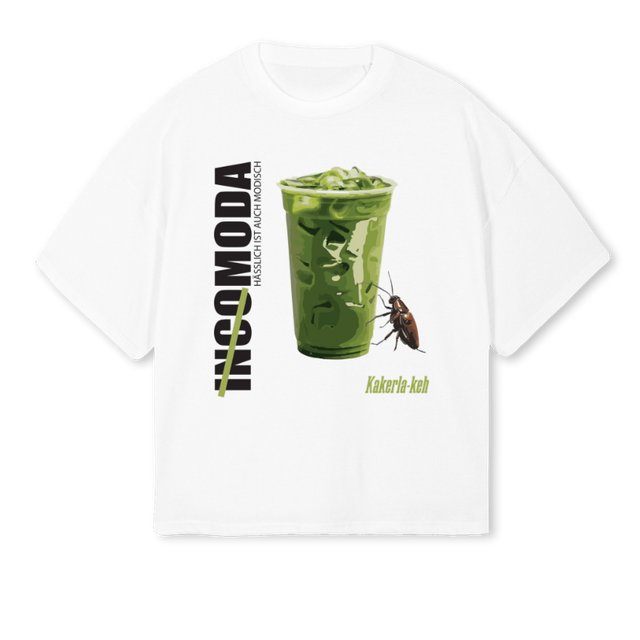 KAKERMATCHA White Oversized Boxy Tee.