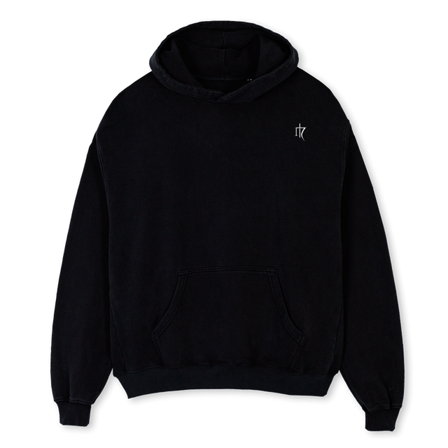 SEVNTIN Black Oversized Hoodie.