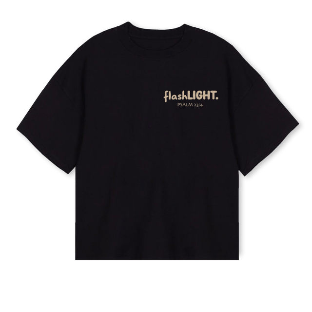LIGHT Black Oversized Boxy Tee.