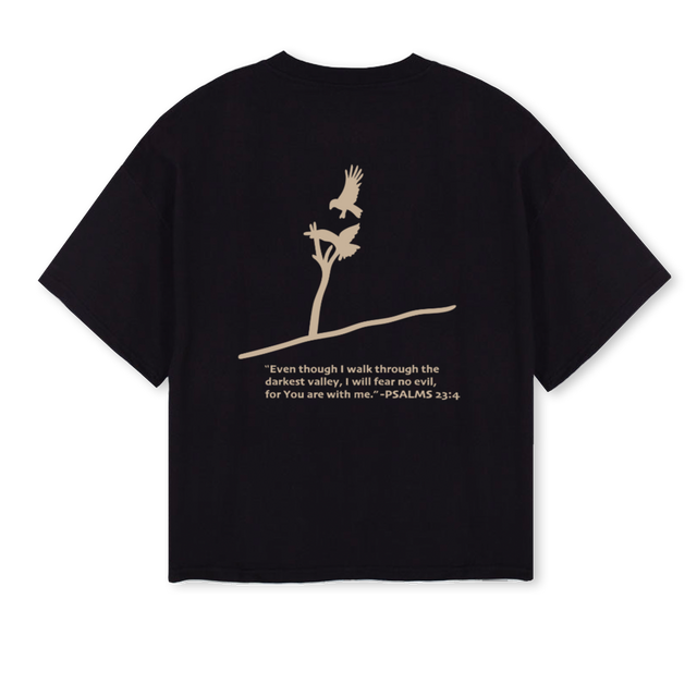 LIGHT Black Oversized Boxy Tee.
