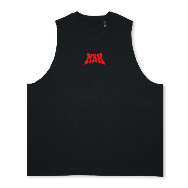 MRK VEST Deep Black Oversized Vest.