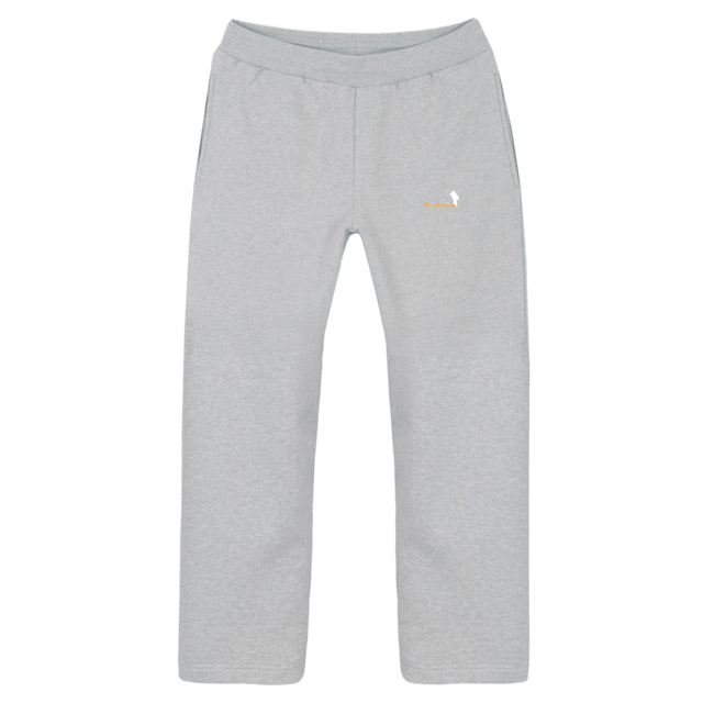 AMLNYFINALSLSPANT Light Grey Marl Straight-Leg Relaxed Sweatpants.