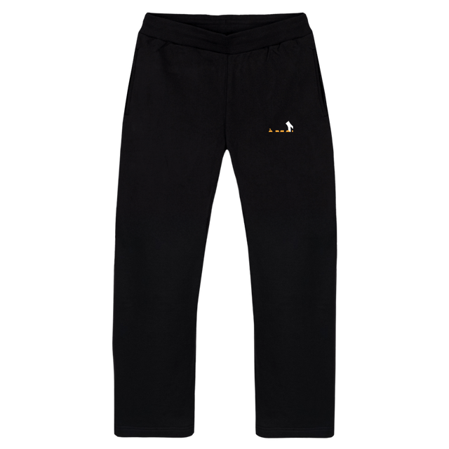 AMLNYFINALSLSPANTS Black Straight-Leg Relaxed Sweatpants.