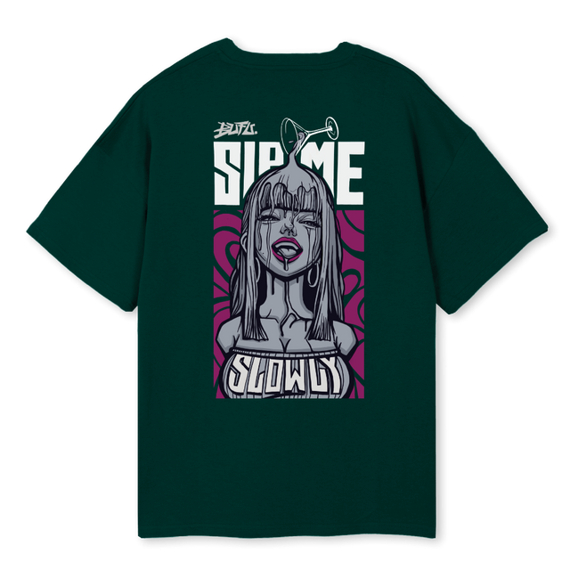 SIPHAPPENSGREEN Wild Green Oversized Tee.