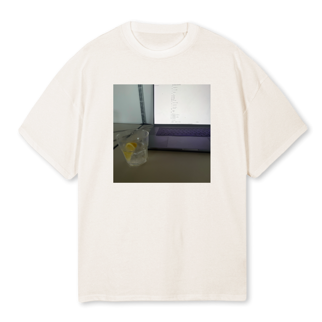 PICSWEIRD Vintage White Oversized Tee.