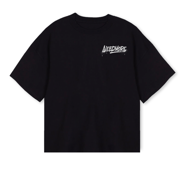 NEED MORE Black Oversized Boxy Tee.