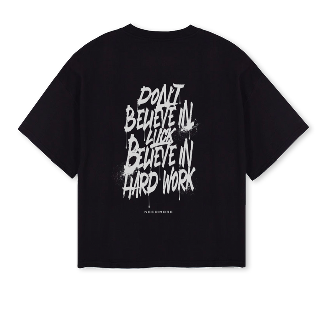 NEED MORE Black Oversized Boxy Tee.