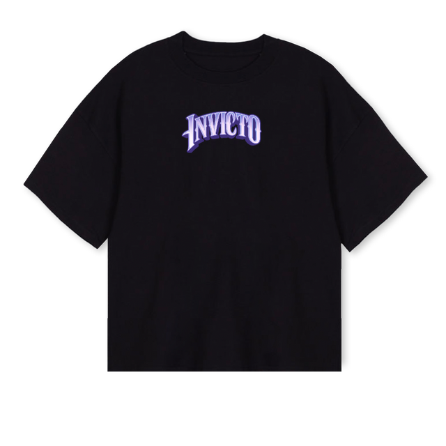 INVICTOS Black Oversized Boxy Tee.
