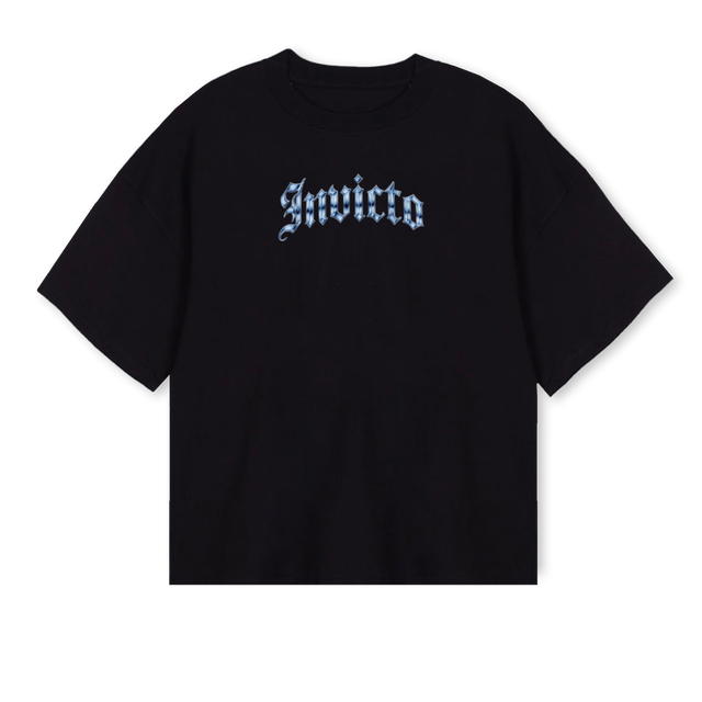 SUPDTWOO Black Oversized Boxy Tee.
