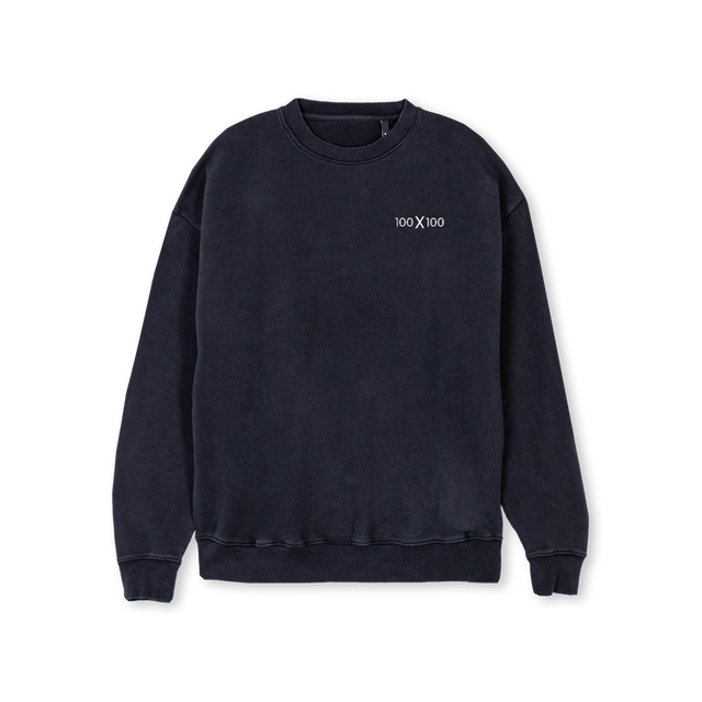 STARTUPFOUNDATION Vintage Black Regular Crewneck Sweater.