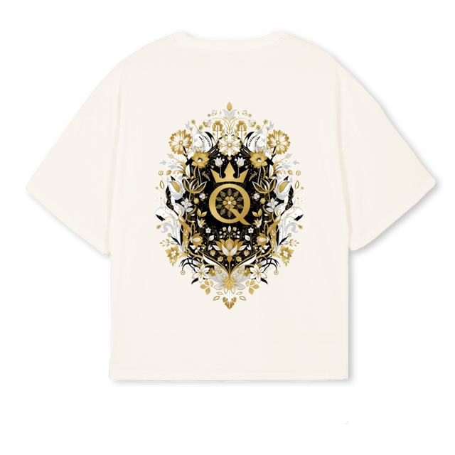 MQSAMPLEOITO Vintage White Oversized Boxy Tee.