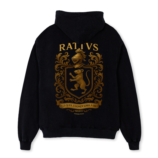 PRETOOO RATVS Black Oversized Hoodie.