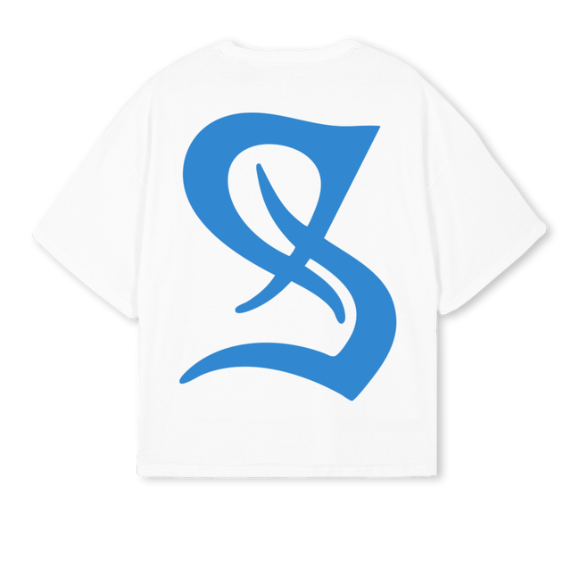 SANTURCE White Oversized Boxy Tee.