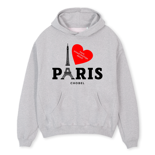 PARISHOODIE Light Grey Marl Oversized Hoodie.