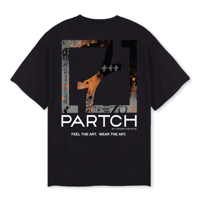 PAINTBLKOV Black Oversized Tee.