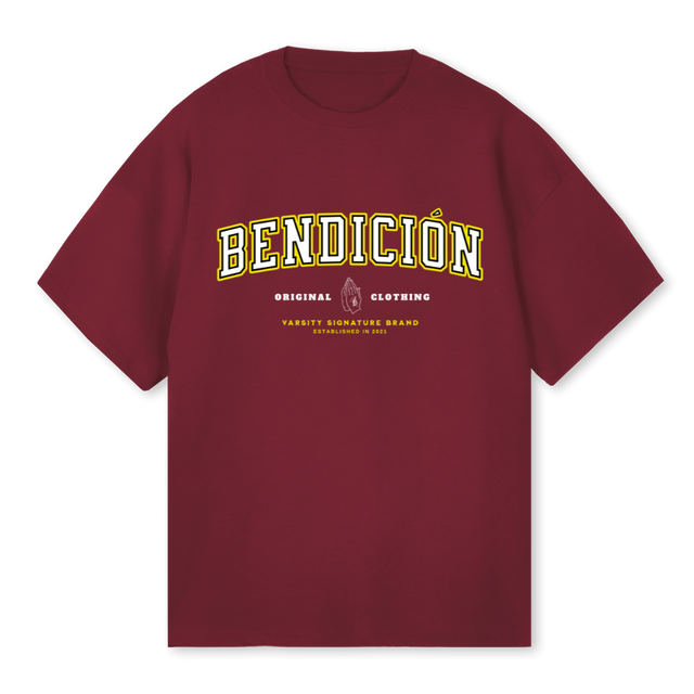 VARSITYBURGUNDY Burgundy Oversized Tee.