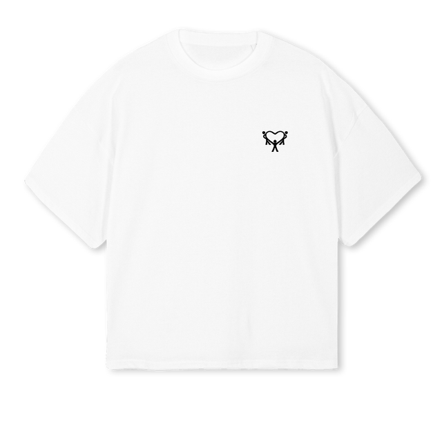 INDISTOGETHERTEE White Oversized Boxy Tee.