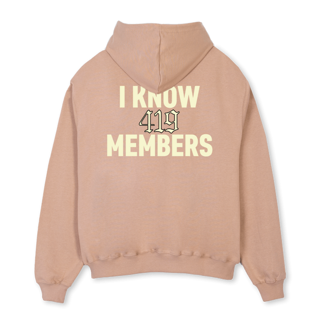 MEMBERSFOUR Croissant Oversized Zipped Hoodie.