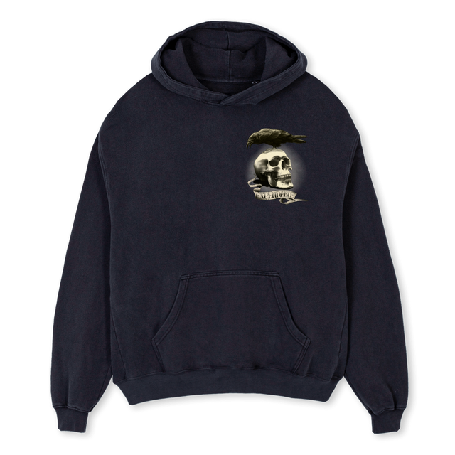 EXP Vintage Black Oversized Hoodie.