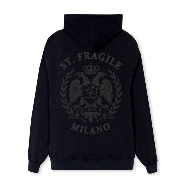 SAINT FR HD Black Regular Hoodie.