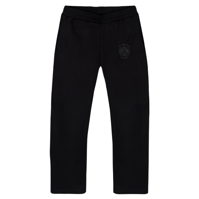 SAINT FR PA Black Straight-Leg Relaxed Sweatpants.