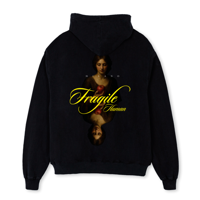 LADY HD Black Oversized Hoodie.
