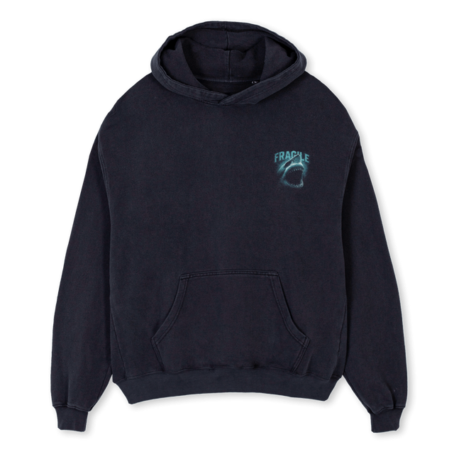 FRGL SHRK Vintage Black Oversized Hoodie.
