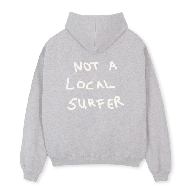 JVBNOTASURFGREYM Light Grey Marl Oversized Hoodie.