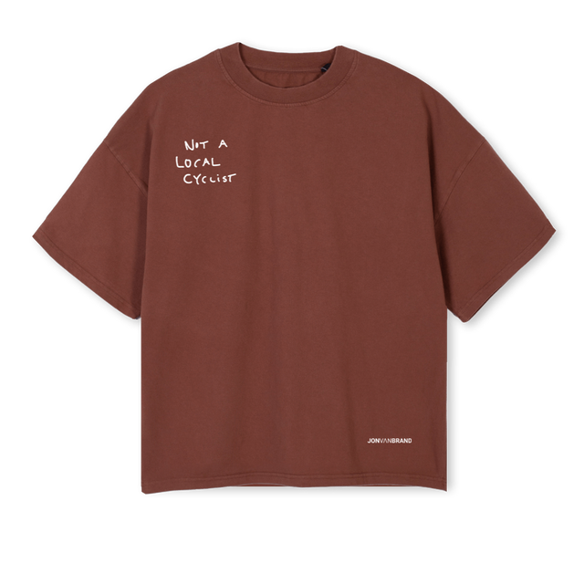 JVBNOTACYCBROWNL Vintage Brown Oversized Boxy Tee.
