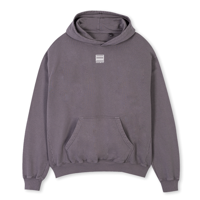 BLUEMETAL Pigment Grey Oversized Hoodie.
