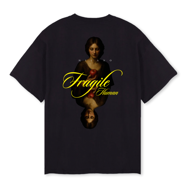 FRGL APPL TSH Black Oversized Tee.