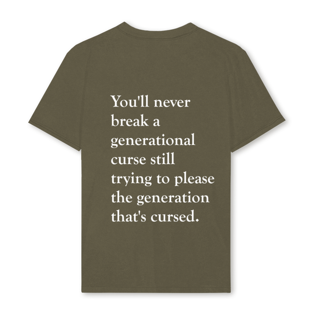 GENCOURSEBLCKGRL Vintage Olive Regular Tee.