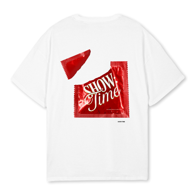 CONDOM White Oversized Tee.