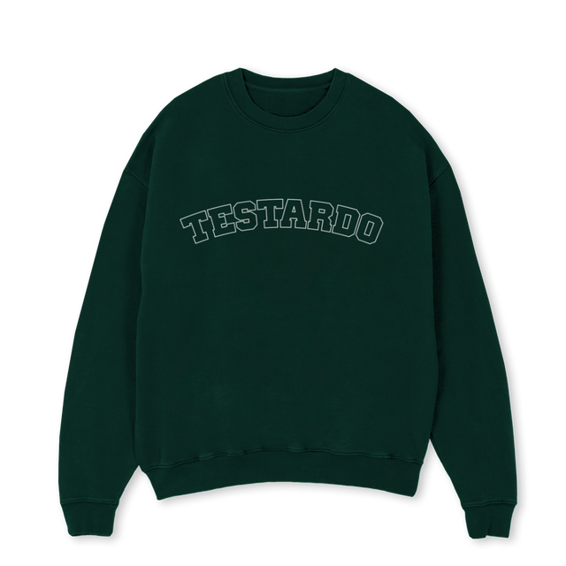 COLLGREENWHITE Wild Green Oversized Crewneck Sweater.